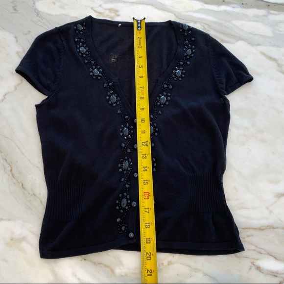 WHITE HOUSE BLACK MARKET EMBELLISHED KNIT SMALL - Picture 15 of 16